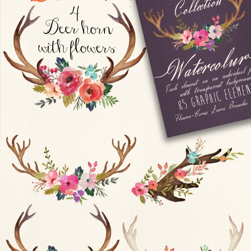 Watercolor Flowers DIY Pack Vol.3/large Set Etsy