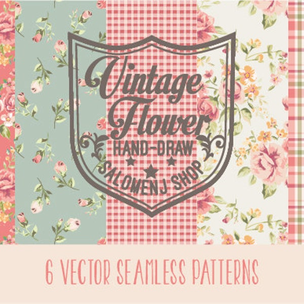 vintage seamless patterns Vol.1