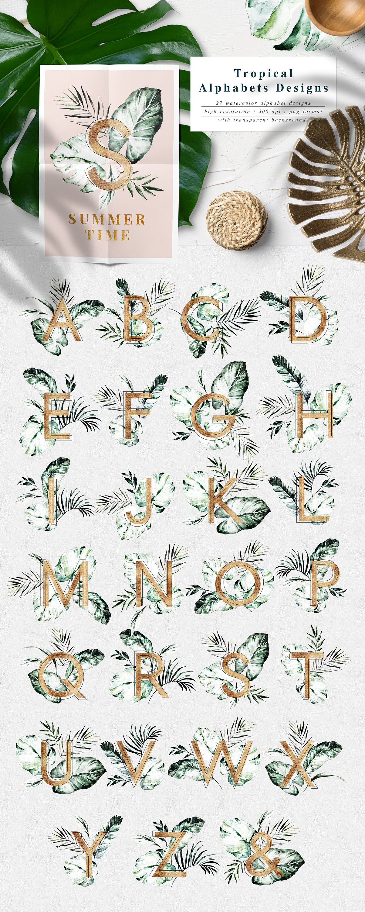 Green Alphabets/Small Set/Individual PNG files/Hand | Etsy