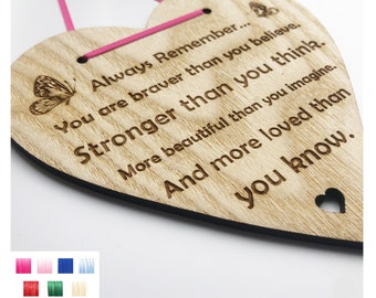 Always Remember - Inspirational Wooden Friendship Sign/Plaque True Friends Heart Plaque Best Friend Female Gift