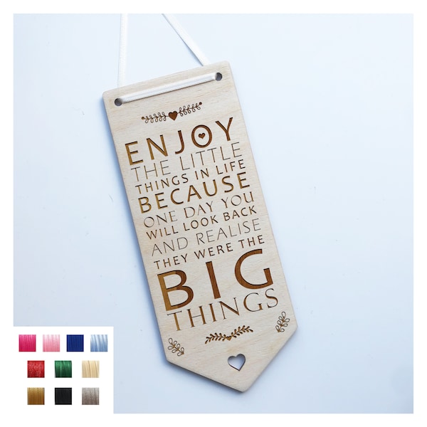 Enjoy The Little Things In Life, Because One Day Realise The Big Things - BFF Bestie Best Friends Love Plaque For Your Friend Wood Plaque