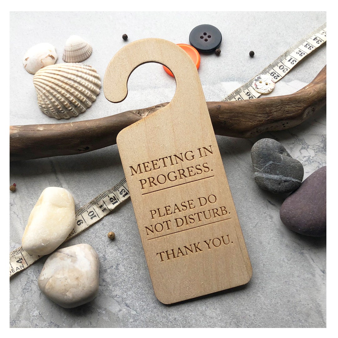 Meeting in Progress Do Not Disturb Wooden Hanging Door Knob - Etsy