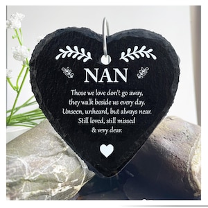 Those We Love: Personalised Slate Heart Grave Marker - Any Name