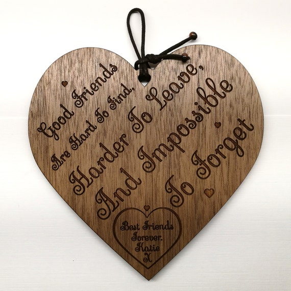 Chance Made Us Colleagues Work Friend Leaving Laser Engraved Heart Gift Clear