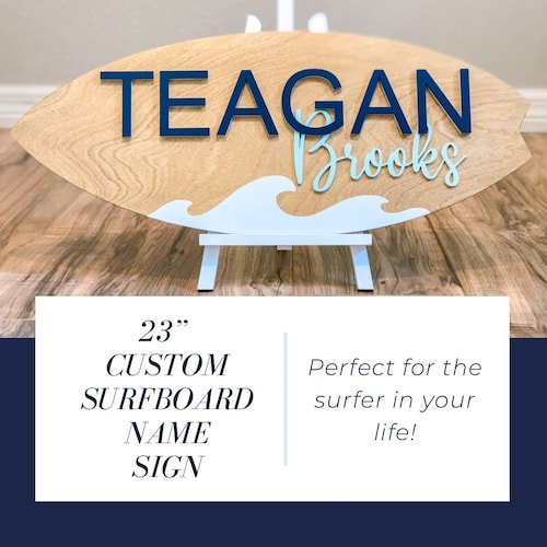 35 Surfboard Name Sign Surfboard Wall Decor Surfboard Etsy
