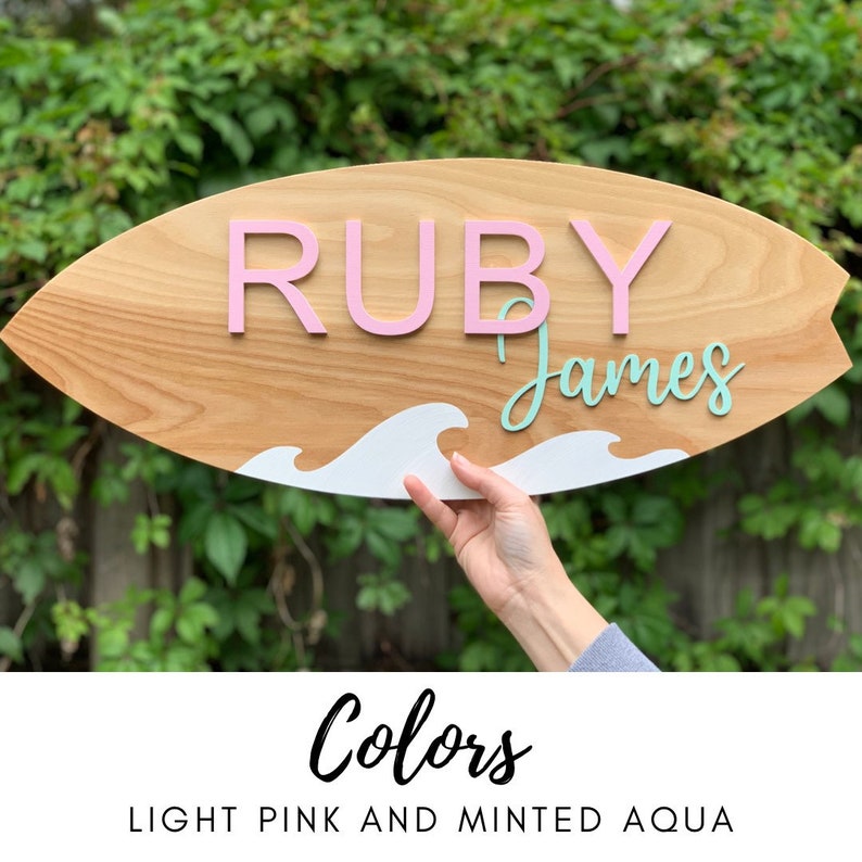 35 Surfboard Name Sign Surfboard Wall Decor Surfboard Etsy