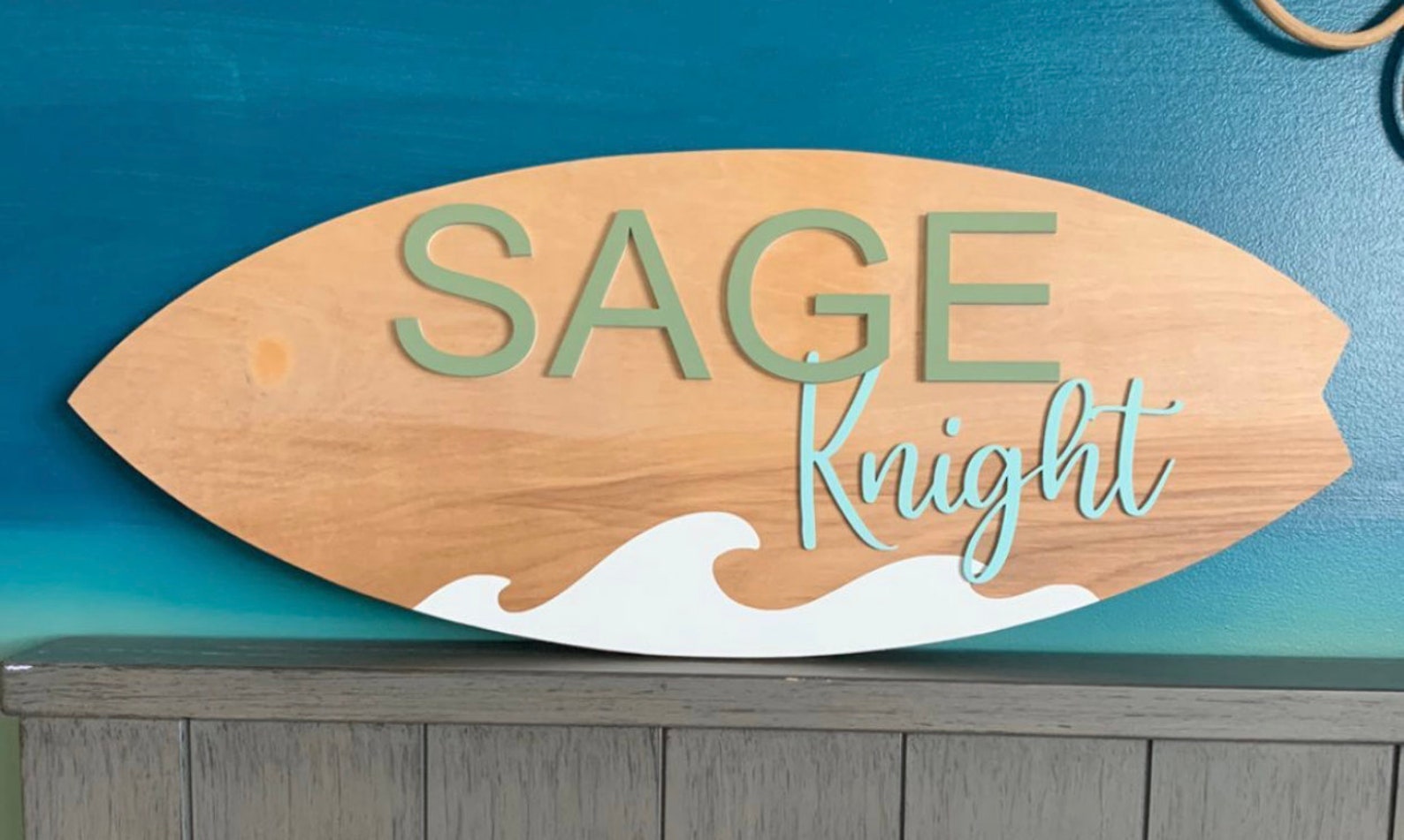 36 Surfboard Name Sign Surfboard Wall Decor Surfboard Etsy