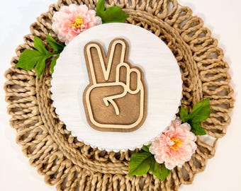 Peace Sign Decor; Wood Peace Sign
