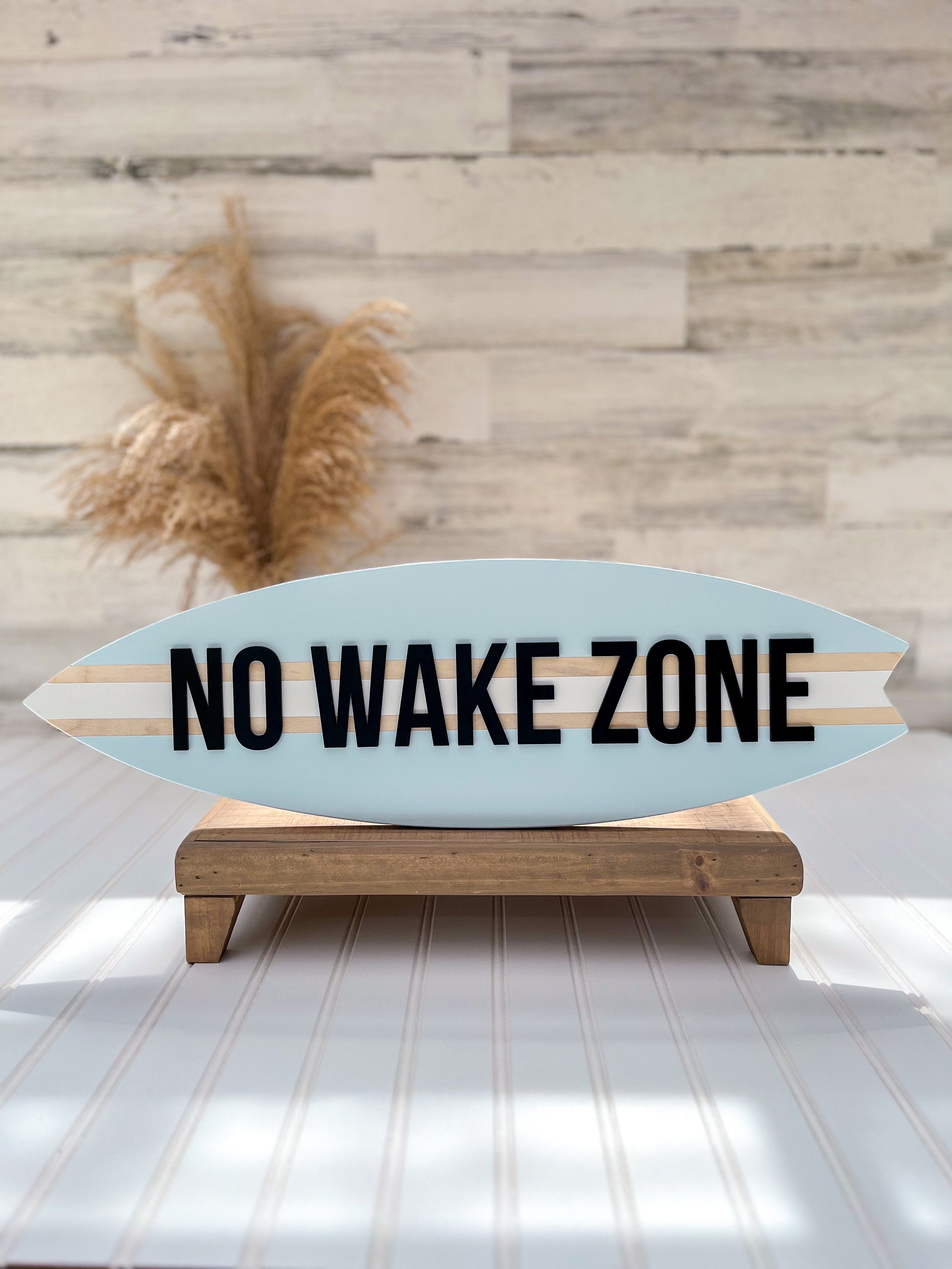 No Wake Zone Surfboard Nursery Wall Art