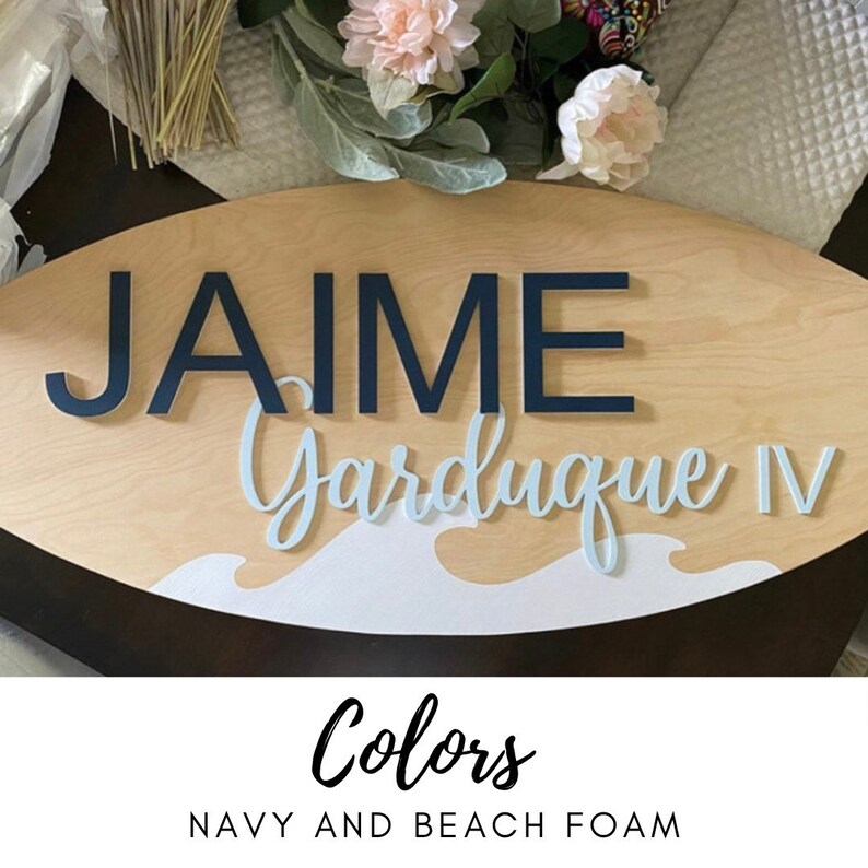 35 Surfboard Name Sign Surfboard Wall Decor Surfboard Etsy