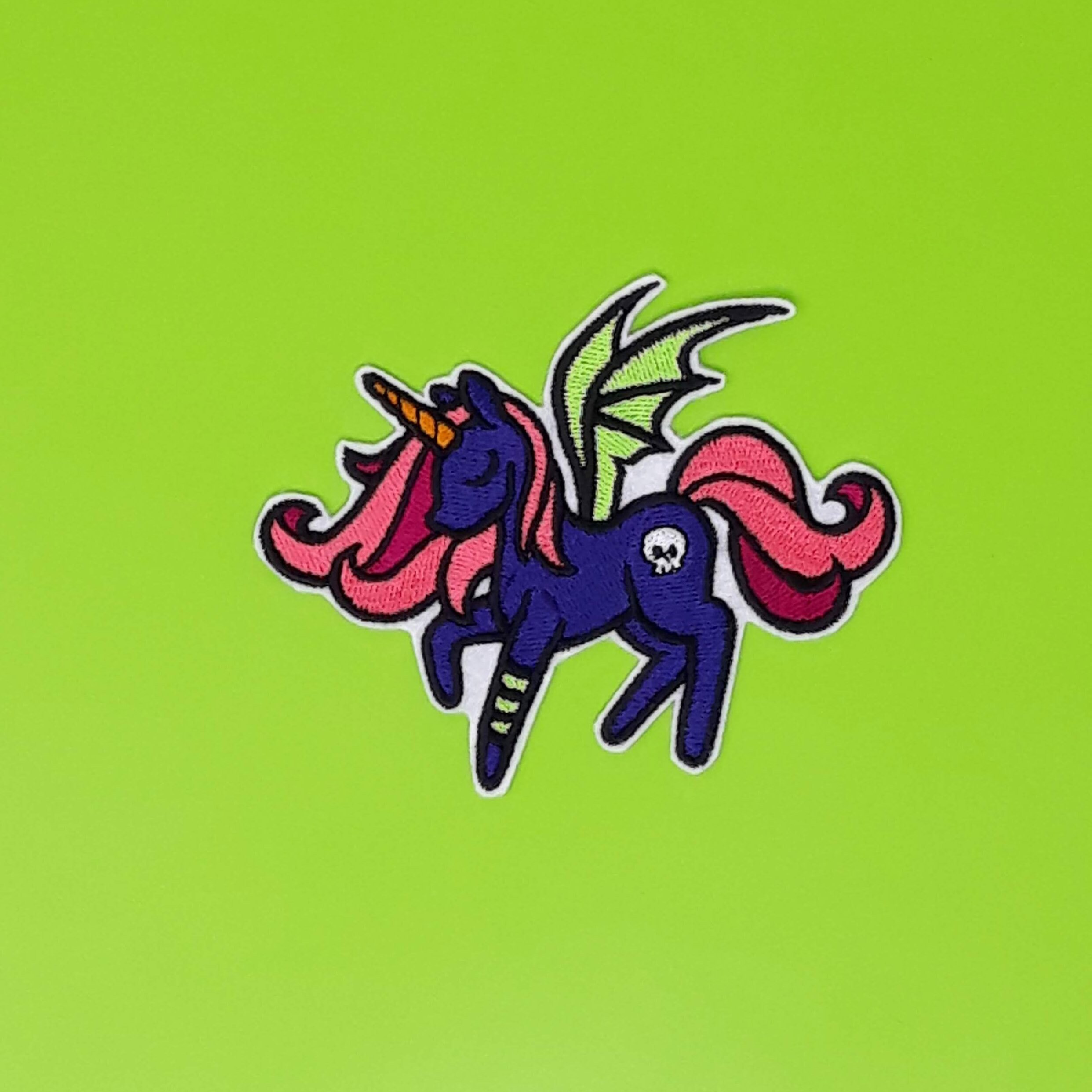 Ironon patch dark unicorn patch cute unicorn patch patches Etsy