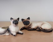 YOUR CHOICE Vintage Siamese Cat Figurine Planter