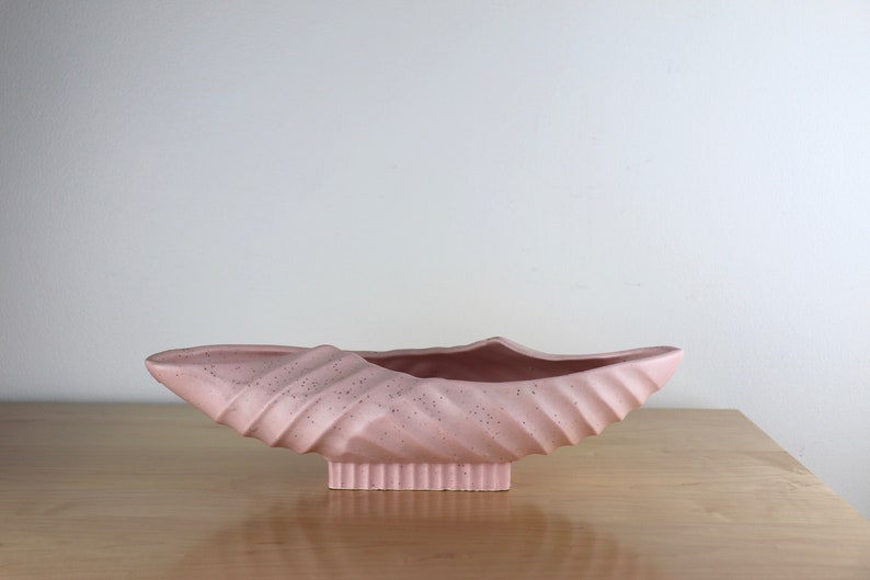 Vintage Pale Pink Planter Vase Hollywood Ceramics Art Mid Century