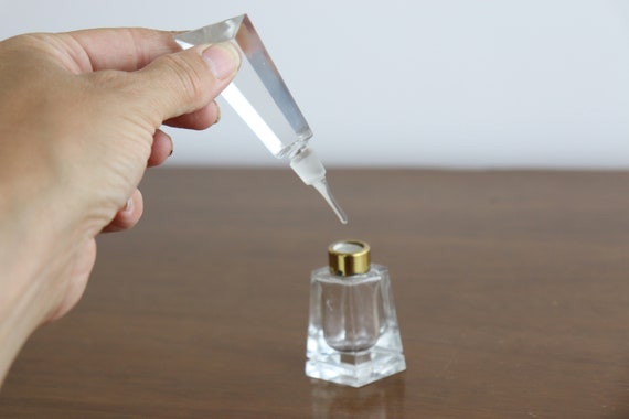 Vintage Clear Cut Glass Perfume Bottle - image 4