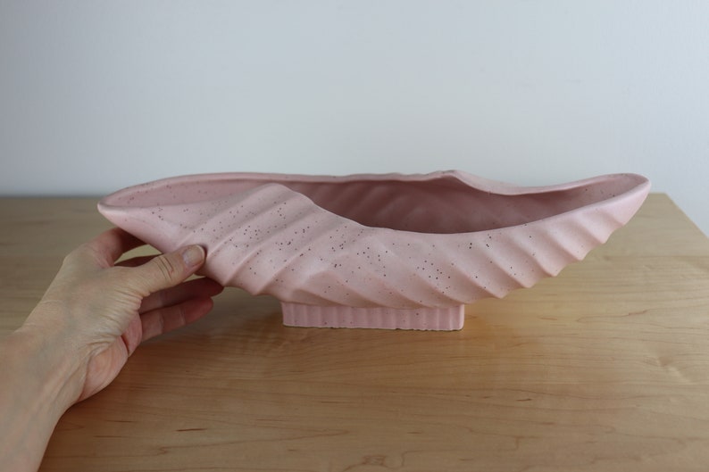 Vintage Pale Pink Planter Vase Hollywood Ceramics Art Mid Century