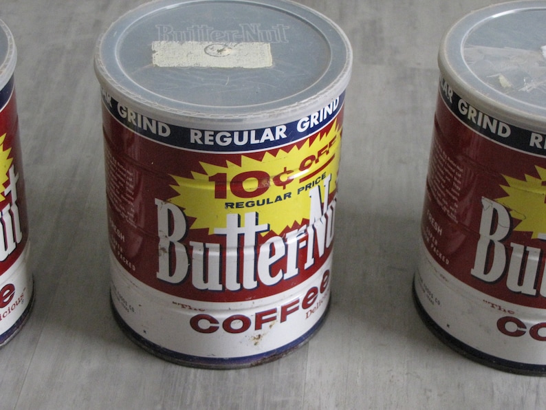YOUR CHOICE Vintage Metal Coffee Can Butternut Coffee Etsy