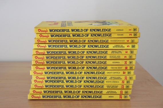 Vintage Disney Book Collection - Wonderful World of Knowledge