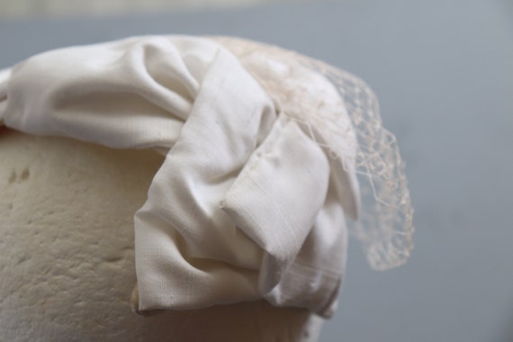 Vintage Wedding White Headpeice Fascinator - image 3