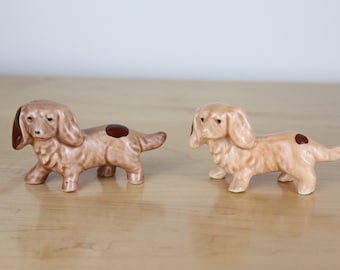 Vintage Dachshund Dog Figurines - set of 2