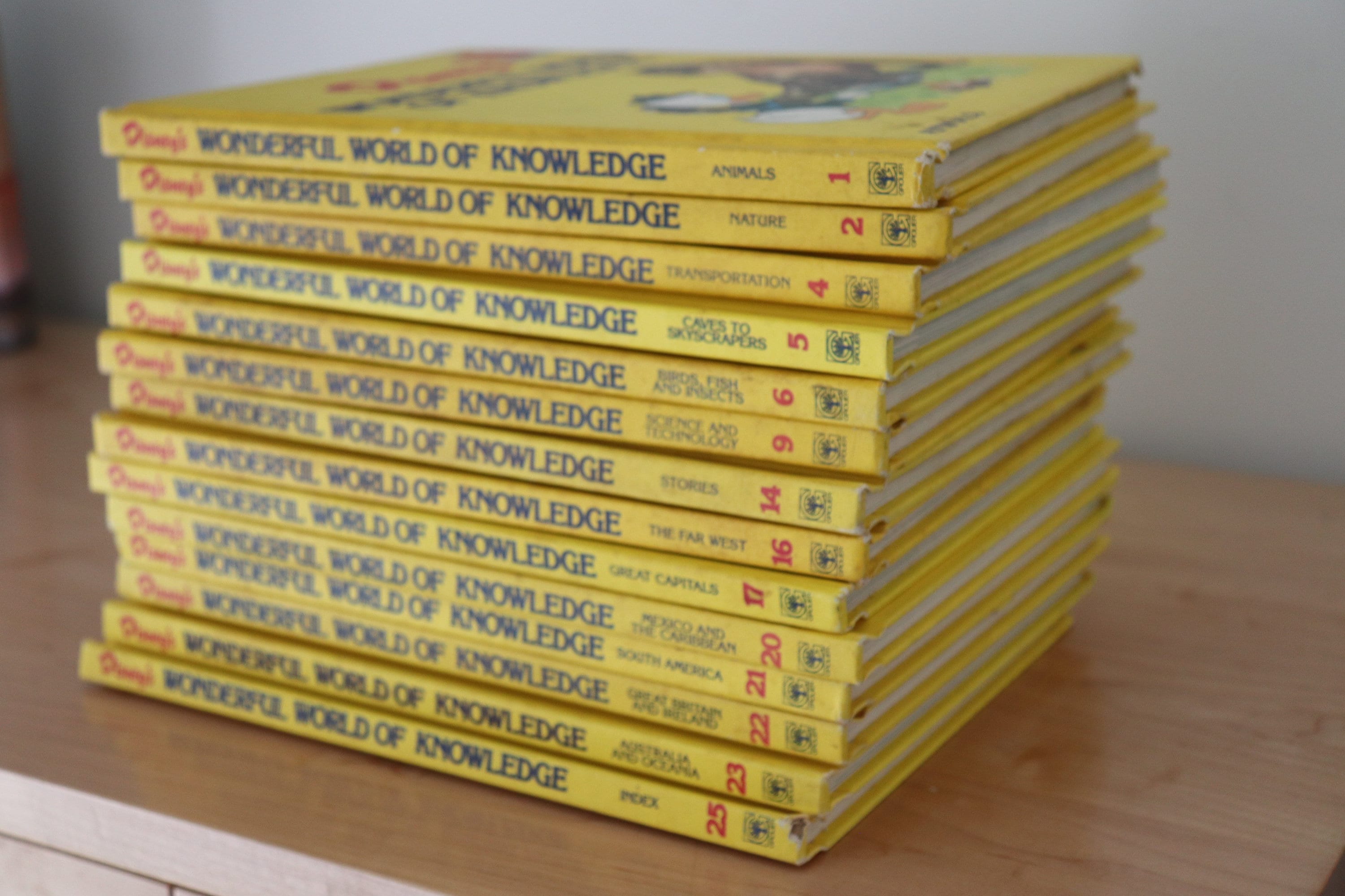 Vintage Disney Book Collection - Wonderful World of Knowledge
