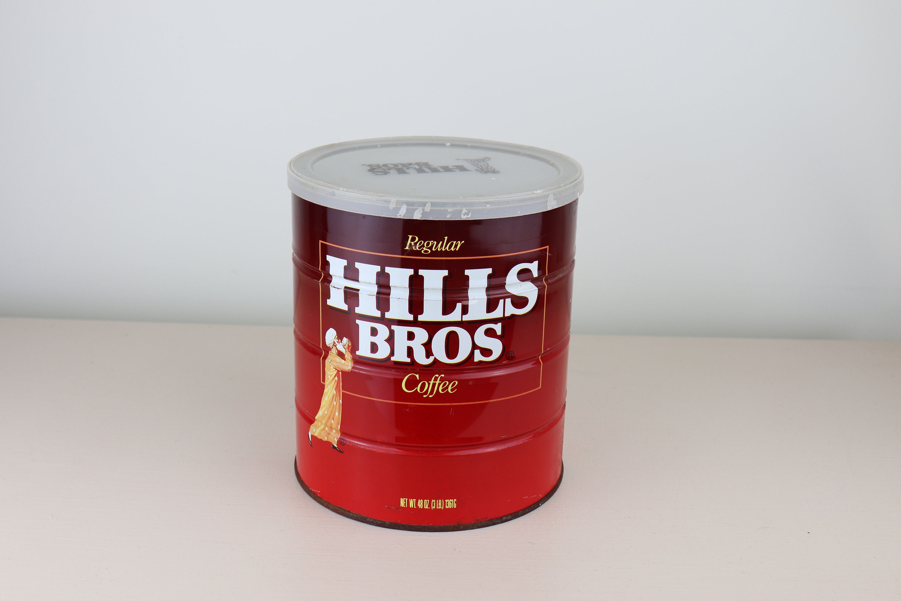 Vintage Metal Hills Bros Coffee Can - 48 Oz - Etsy