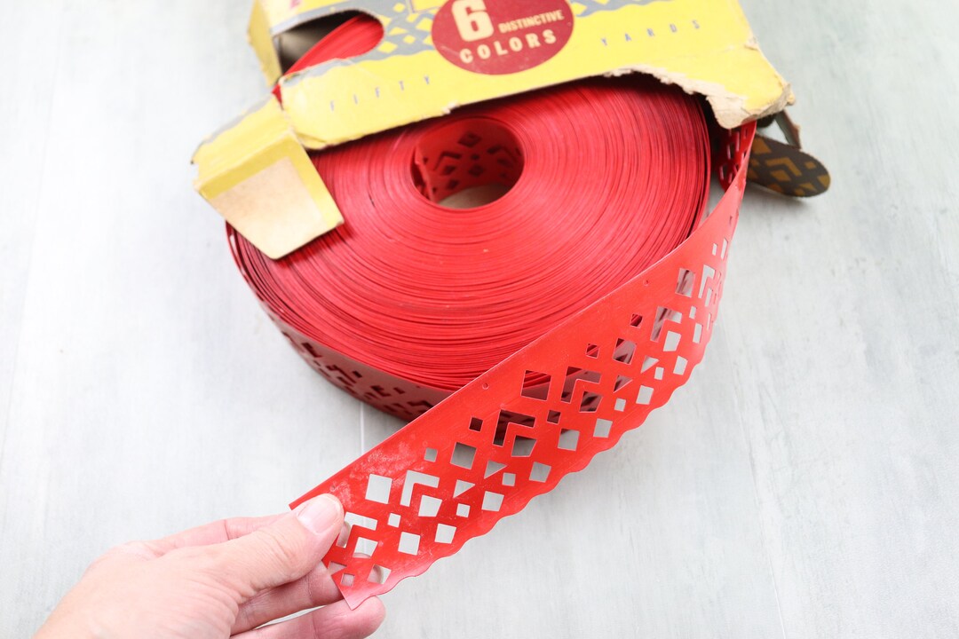 Vintage Red Plastic Shelf Edging Amepco Brand Mid Century 50 Yards Etsy