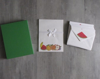 Vintage Watermelon Fruit Stationary with Envelops - Unopened Boxed Set - 18 Sheets/Envelopes