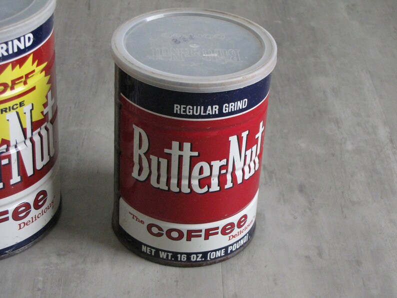 YOUR CHOICE Vintage Metal Coffee Can Butternut Coffee Etsy