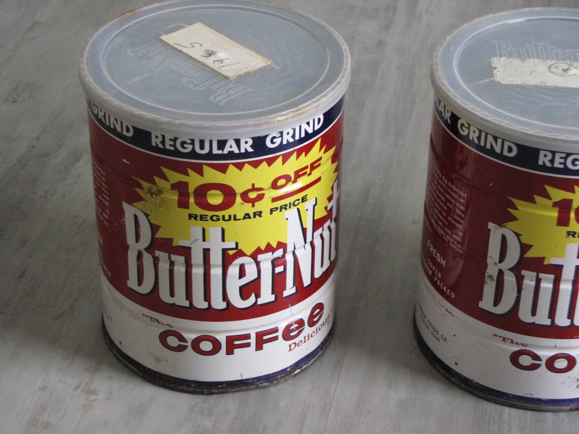YOUR CHOICE Vintage Metal Coffee Can Butternut Coffee Etsy