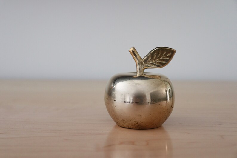 Vintage Brass Apple Bell image 0