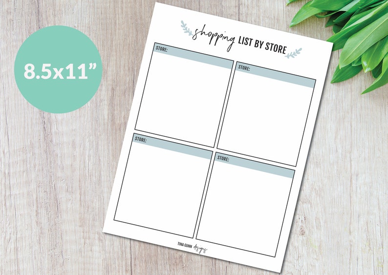 Printable Shopping List by Store | Grocery List Printable | Food ...
