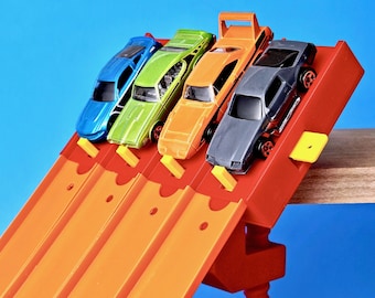 4-Lane Start Gate w/Clamp - (Compatible with Hot Wheels Race Track & Cars)