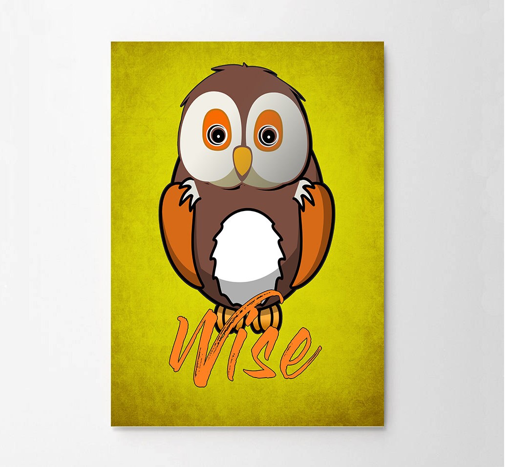 Woodland Nursery Wise Owl Typography Inspirational Quote Wall Fine Art ...