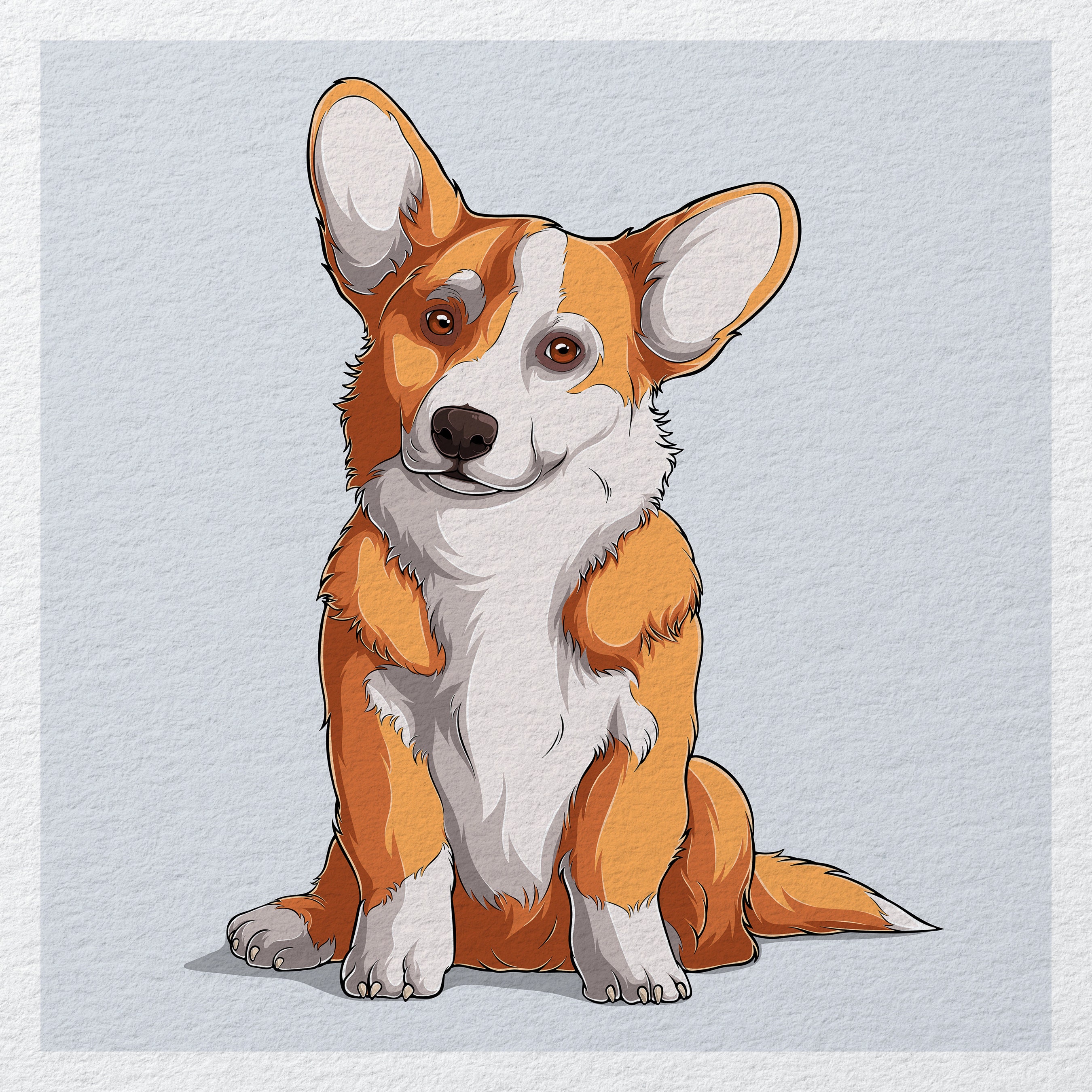 Corgi fabric panel - Etsy 日本
