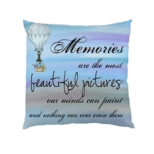 Memories - Typograhy Inspirational Quote Cushion Case Covers, New Cotton Textile With Or WIthout Inner