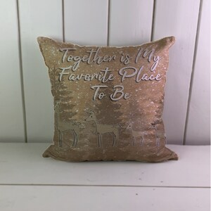 Together is my favourite place to be - Cushion Case Covers, Linen Look Textile With Or WIthout Inner