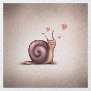 lindo caracol amor San Valentín - Paneles de tela Paneles de cojín Velvet Algodón Polialgodón Spandex