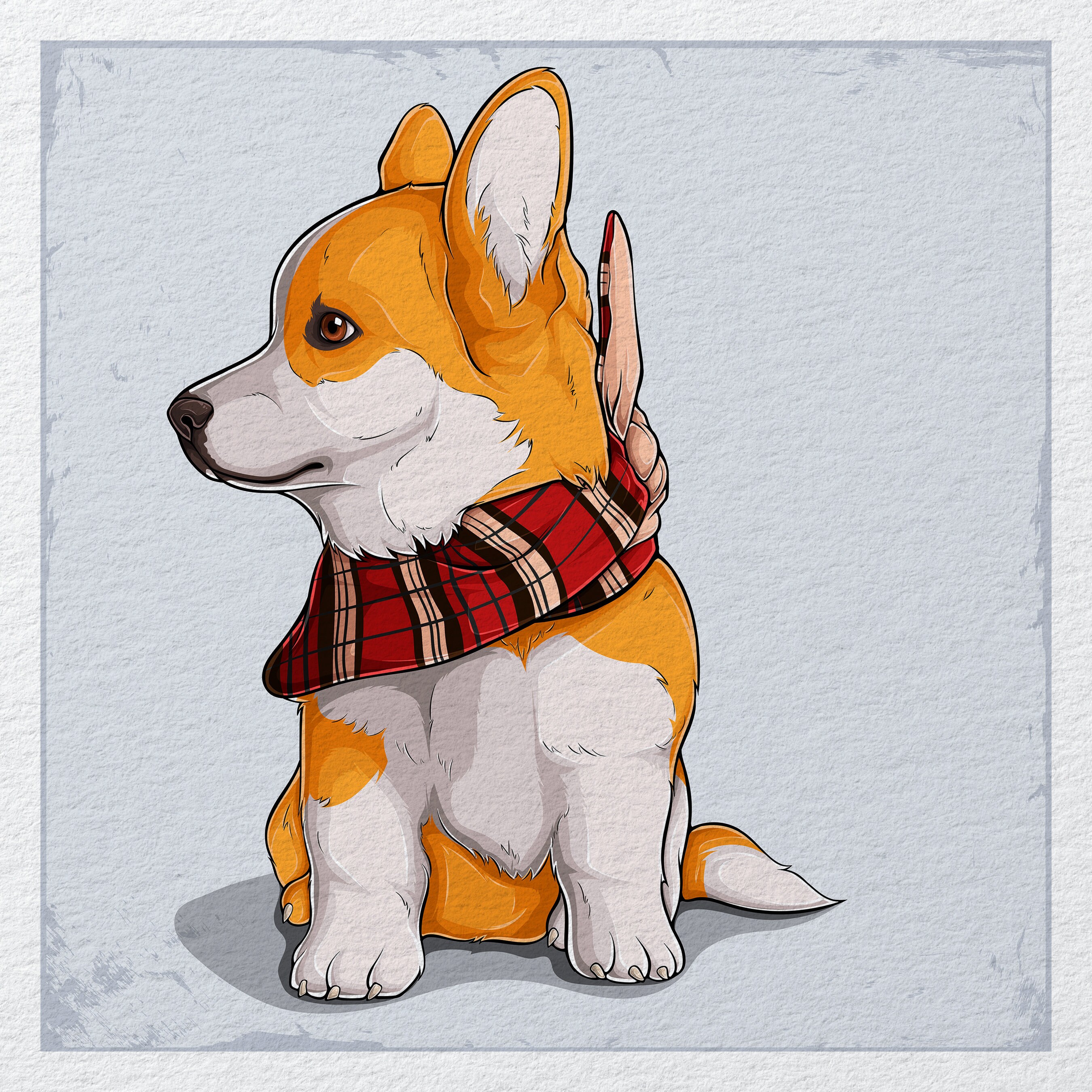 Corgi fabric panel - Etsy 日本