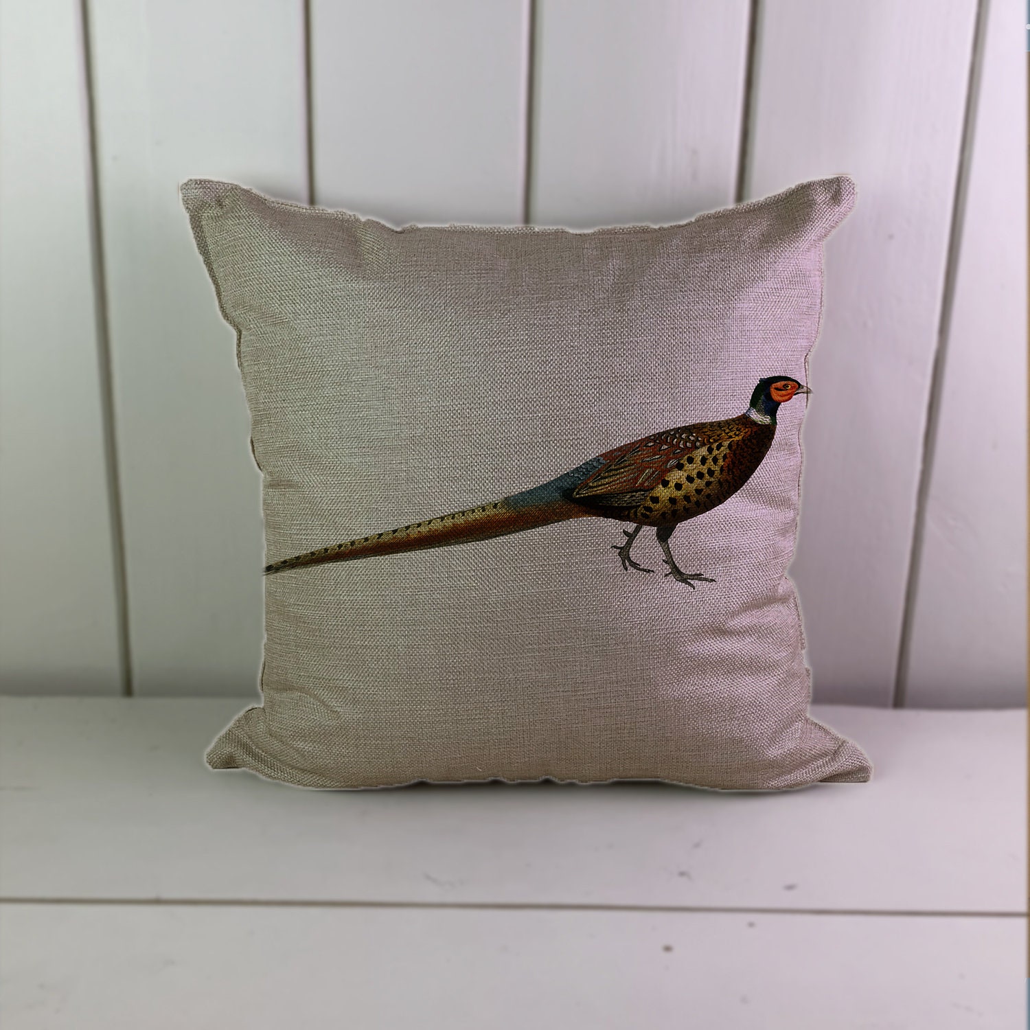 Pheasant Bird Country Woodland Animal Illustration Cushion Case