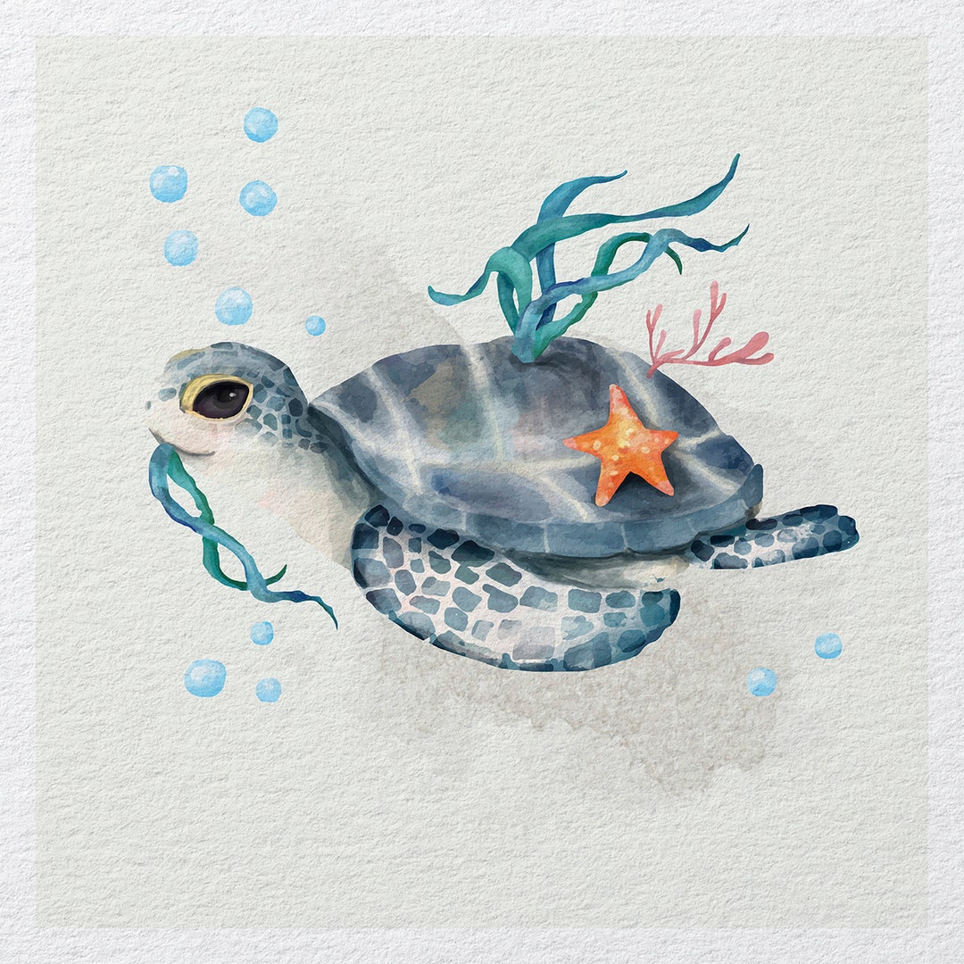 Sea Turtle Fabric Panels Cushion Panels Velvet Cotton Polycotton