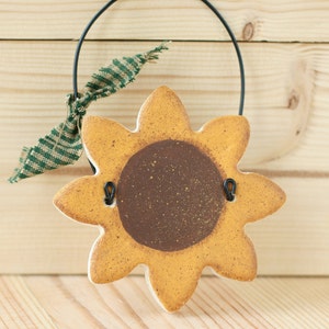 Salt dough Sunflower hanging ornament, Primitive decorations, Summer or  Autumn party favors, Kitchen decorations, Rustic sunflower, Gift