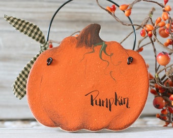 Pumpkin, Primitive Fall, Autumn, Halloween decorations,Happy fall,Wall hanging ornaments,Orange pumpkin decorations,Autumn gift,Autumn decor