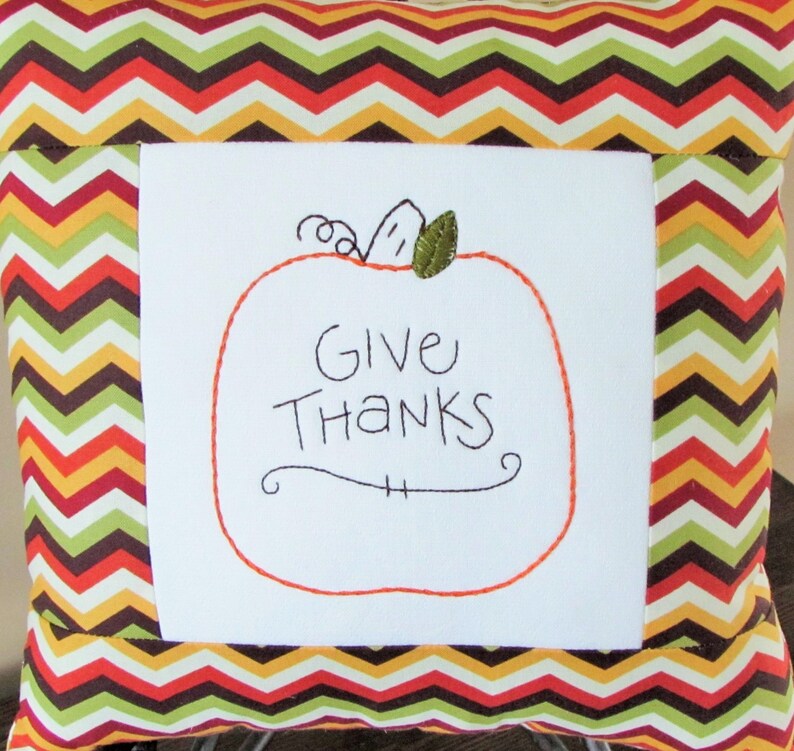 5x7 Pumpkin hand embroidery pattern. Great addition to your Thanksgiving decor image 1