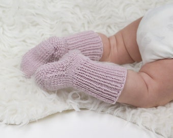MADE TO ORDER/ Hand knitted baby booties/ Merino wool