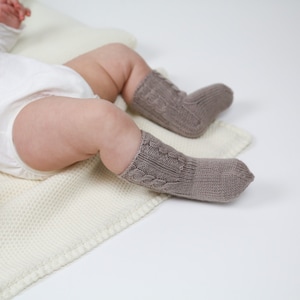 MADE TO ORDER/ Hand knitted baby socks/ merino wool