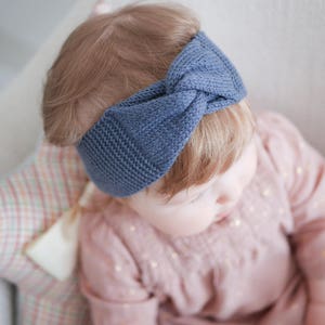MADE TO ORDER/ Hand knitted baby headband-turban/ merino wool