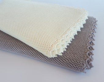 READY TO SHIP/ Knit baby blanket "Baby merino" / Size: 80cm (31,5in) x 90cm (35,4in)/ Merino wool