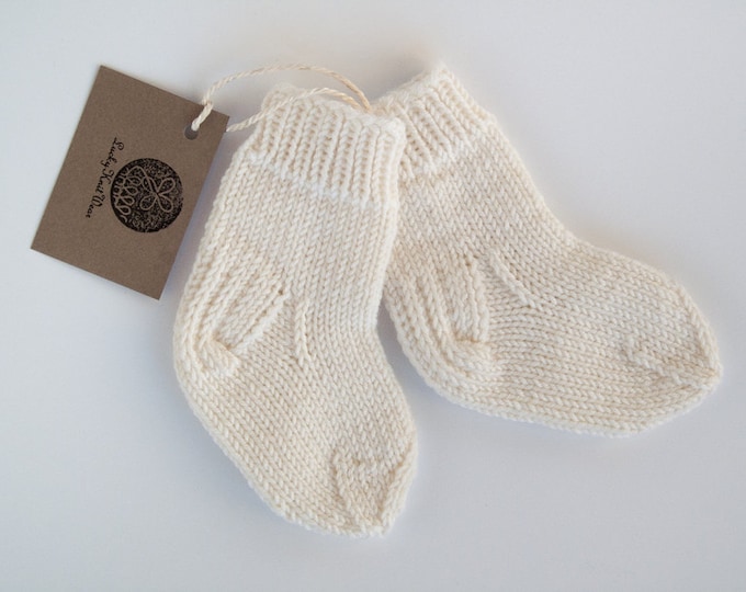 Personalized Socks 100% MERINO WOOL baby infant toddler newborn knitted initials 