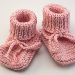 MADE TO ORDER/ Hand knitted baby booties/ Merino wool image 2