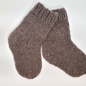 MADE TO ORDER/ Hand knitted baby socks/ Sheep wool Beige